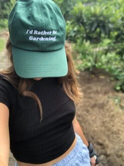 I'd Rather Be Gardening Embroidered Dad Hat -Plant related-Sow Exotic IMG 9044